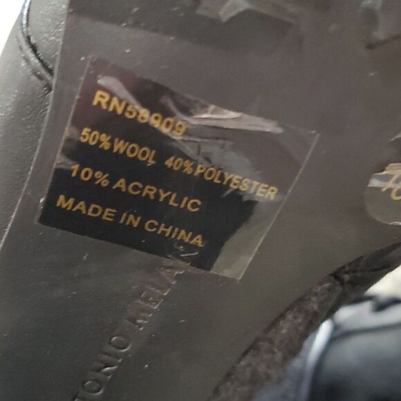 Antonio Melani womans, leather, wool heeled boots, Nwot, size 10 - Picture 8 of 10